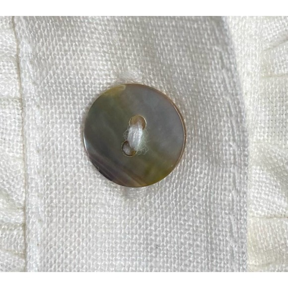 NWT Richard Malcolm Irish Linen Sleeveless Ruffled Blouse S L - Picture 5 of 11